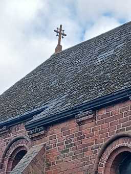 St Bede's RC Church crucifix, Church Street, Sacriston © DCC 05/03/2022